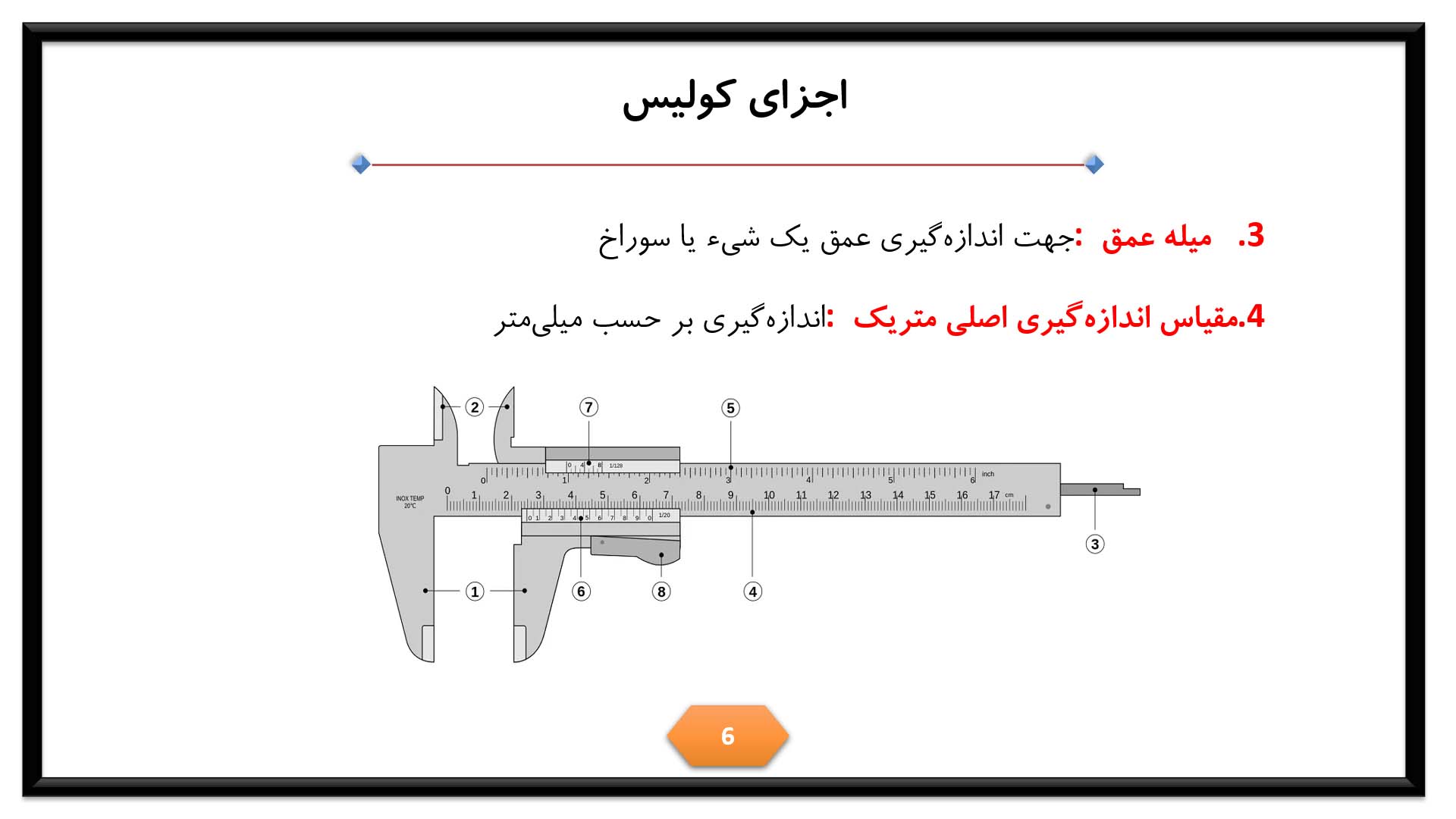 پاورپوینت در مورد کولیس و آموزش استفاده 